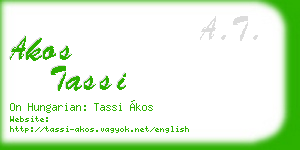akos tassi business card